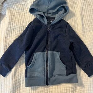 Cat & Jack Navy and Light Blue Toddler Zip Hoodie